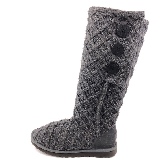 UGG Lattice Cardy Cuffable Knit Tall Winter Boots 7 - Picture 1 of 13